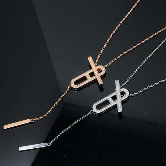 [KELA]HM NECKLACE PLATINUM ROSE GOLD DIAMOND