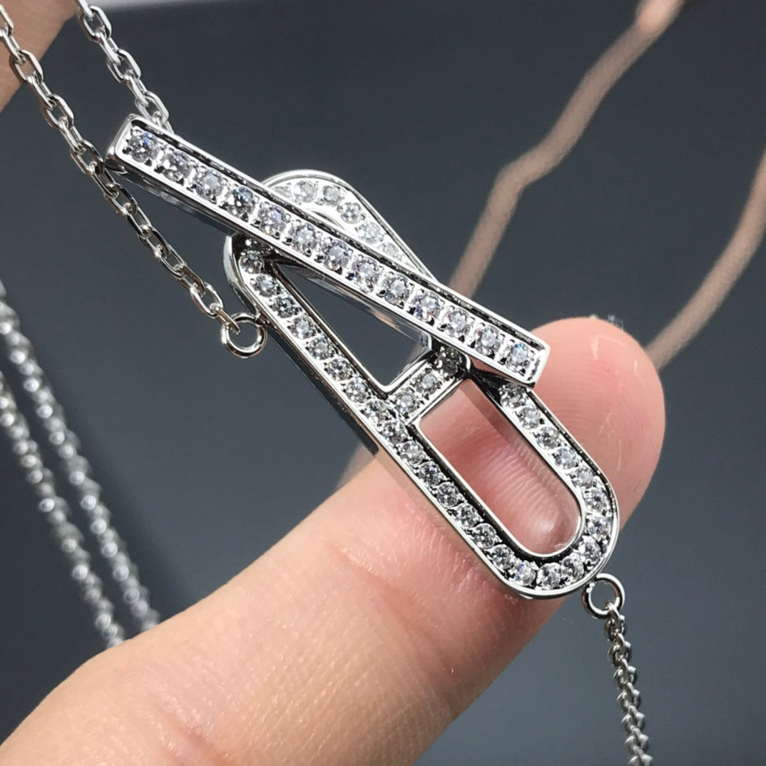 [KELA]HM NECKLACE PLATINUM ROSE GOLD DIAMOND