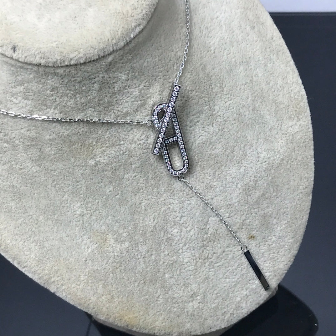 [KELA]HM NECKLACE PLATINUM ROSE GOLD DIAMOND