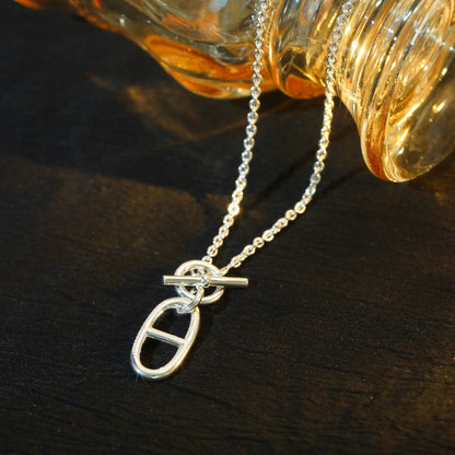 [KELA]HM CHAINE D'ANCRE PENDANT NECKLACE STERLING SILVER