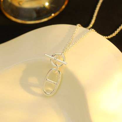 [KELA]HM CHAINE D'ANCRE PENDANT NECKLACE STERLING SILVER