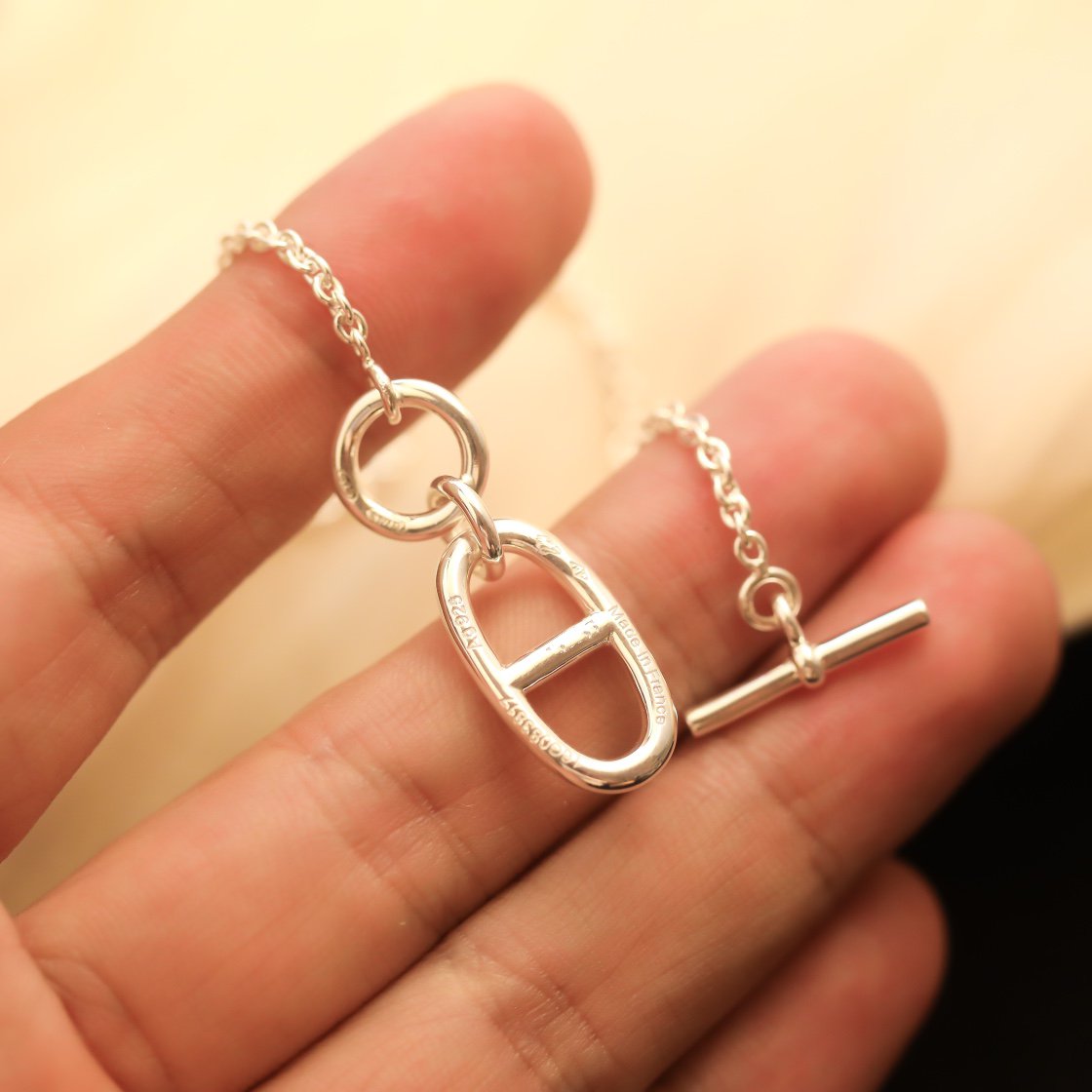 [KELA]HM CHAINE D'ANCRE PENDANT NECKLACE STERLING SILVER