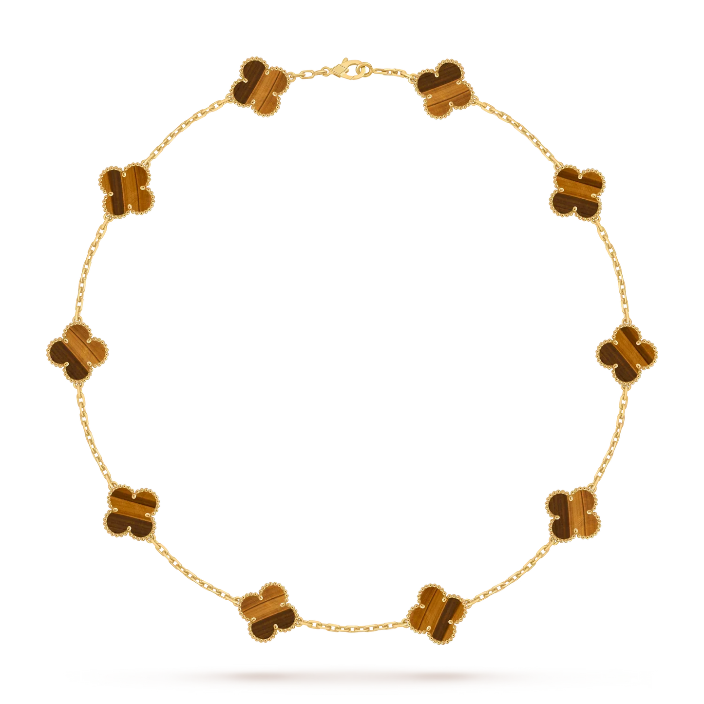 [KELA]CLASSIC LUCKY 10-MOTIF CLOVER NECKLACE GOLD COLLECTION