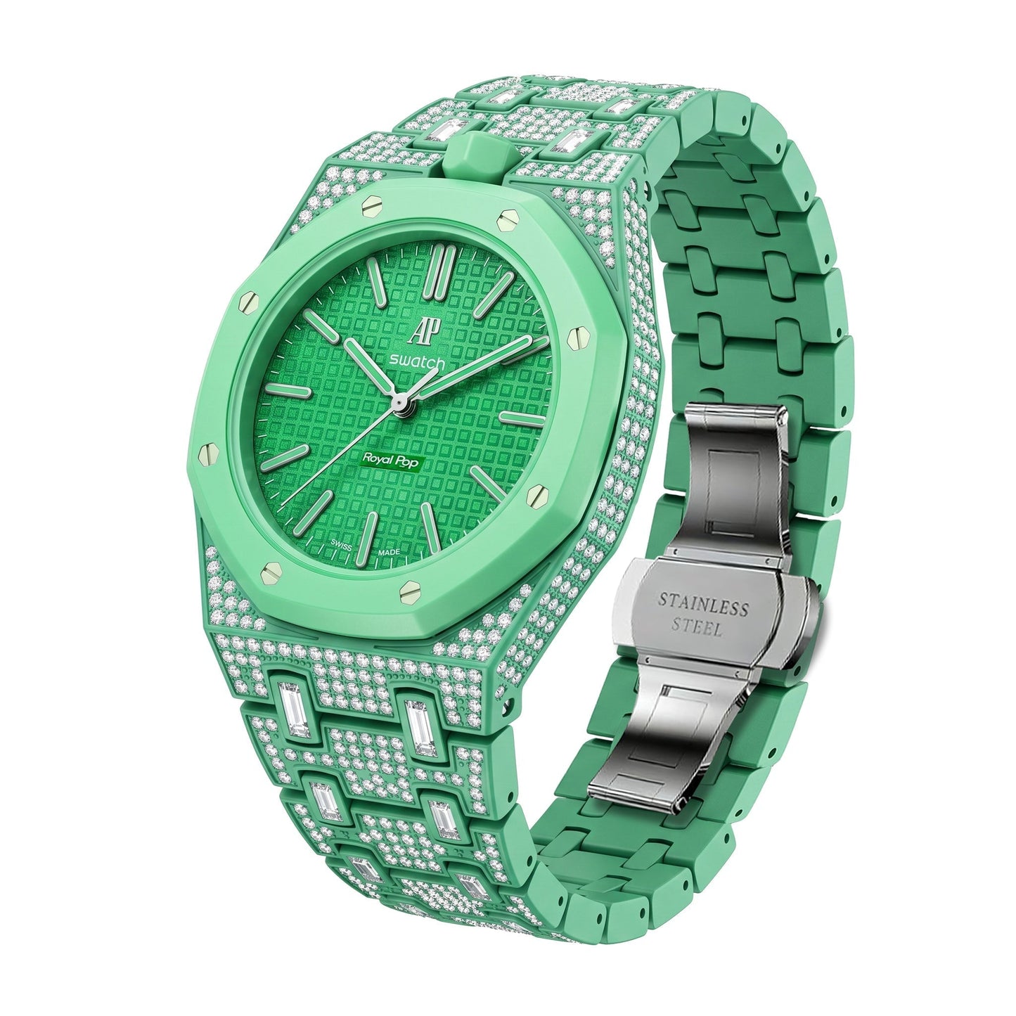 [KELA]Royal Oak Pop Exclusive Bioceramic Case & Bioceramic Strap Full Diamond