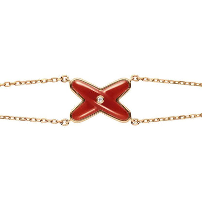 [KELA]JEUX BRACELET CARNELIAN ROSE GOLD 1 DIAMOND