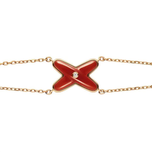 [KELA]JEUX BRACELET CARNELIAN ROSE GOLD 1 DIAMOND