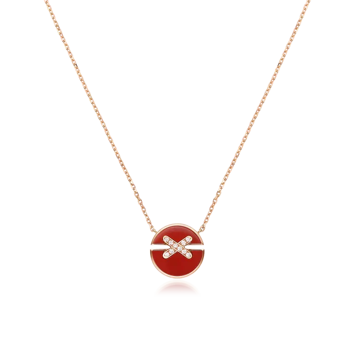 [KELA]JEUX DE ROSE GOLD DIAMOND NECKLACE