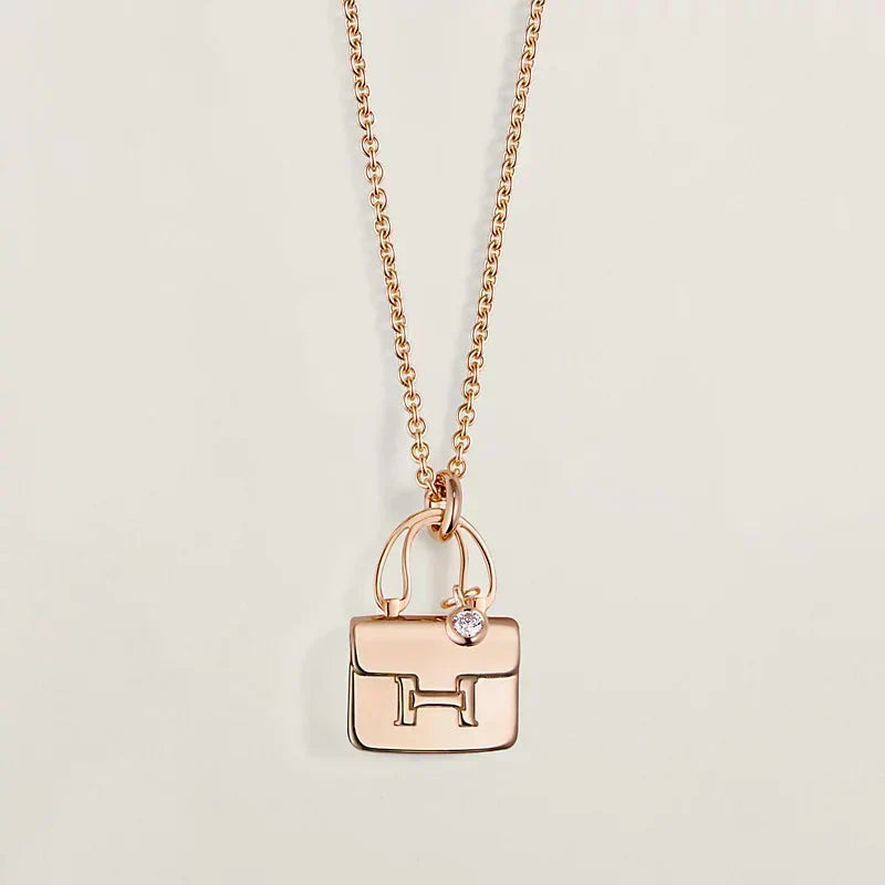[KELA]AMULETTE PEDANT ROSE GOLD NECKLACE