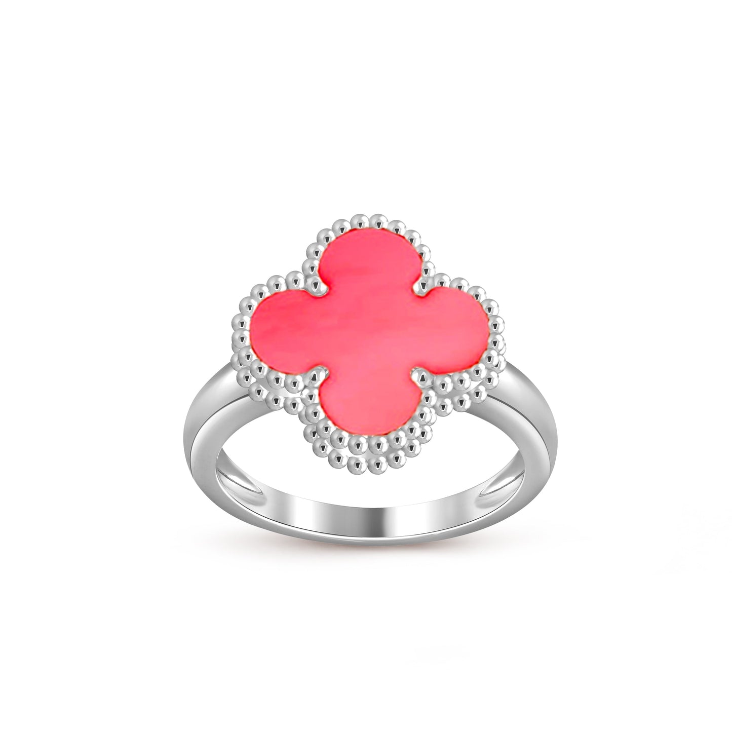 [KELA]LUCKY CLOVER VINTAGE WHITE GOLD RING COLLECTION