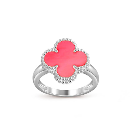 [KELA]LUCKY CLOVER VINTAGE WHITE GOLD RING COLLECTION