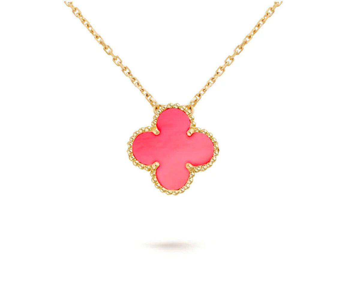 [KELA]15MM CLOVER FLOWER PENDANT NECKLACE COLLECTION