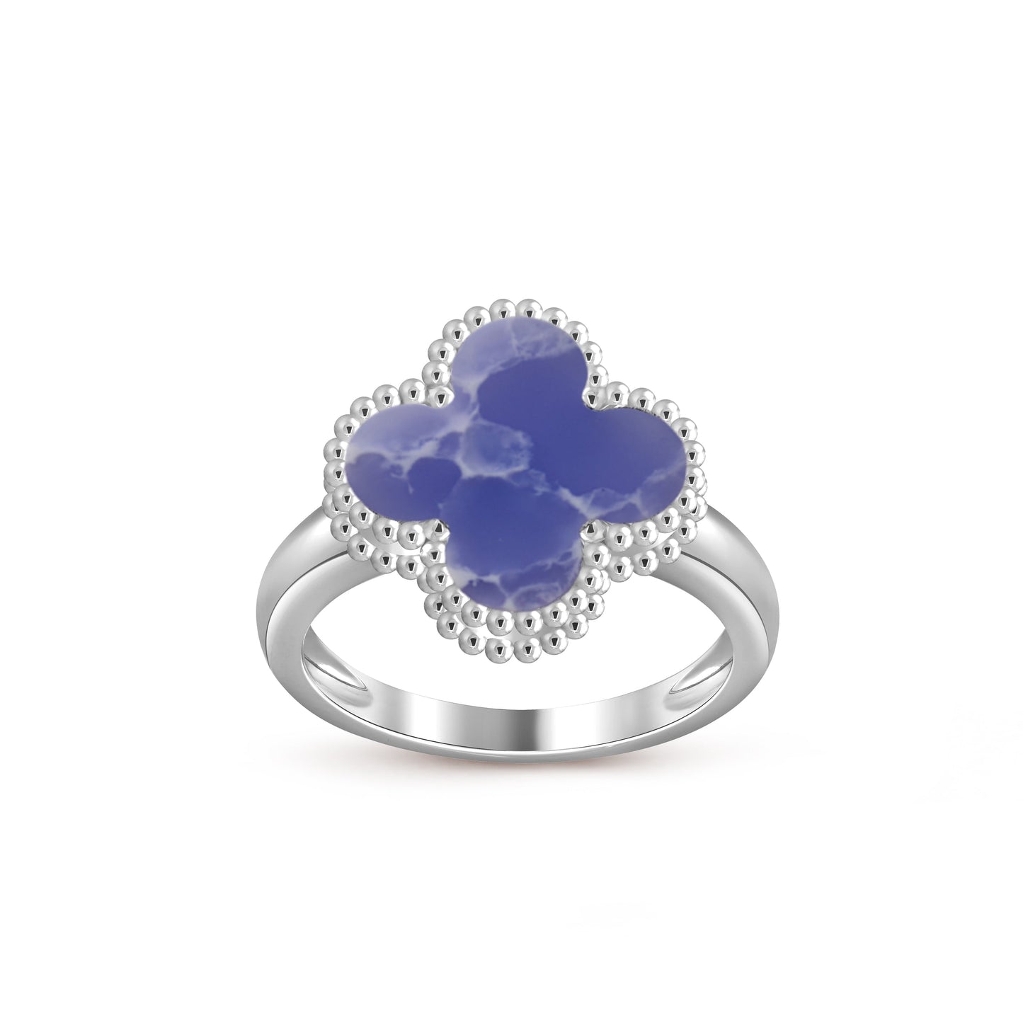 [KELA]LUCKY CLOVER VINTAGE WHITE GOLD RING COLLECTION