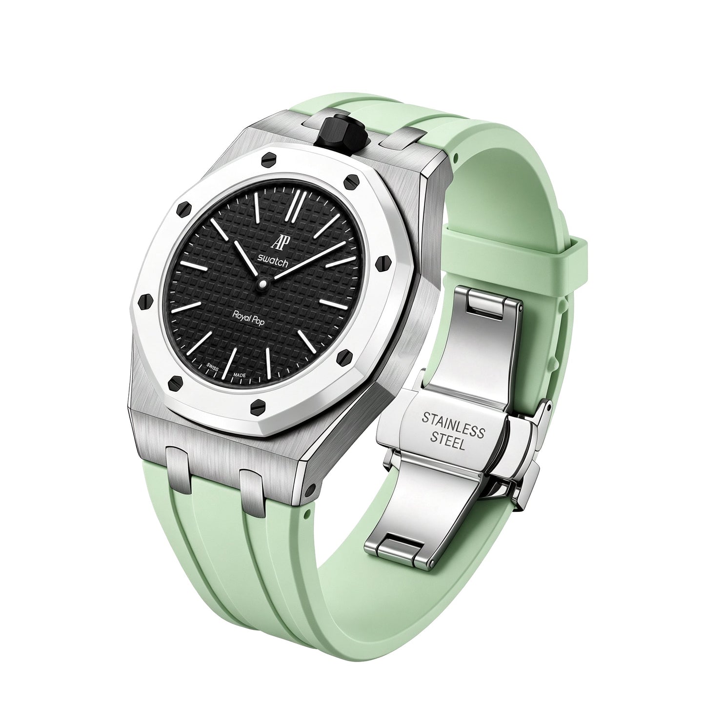 [KELA]Royal Oak Pop Exclusive Steel Case & Silicone Strap With Cradle