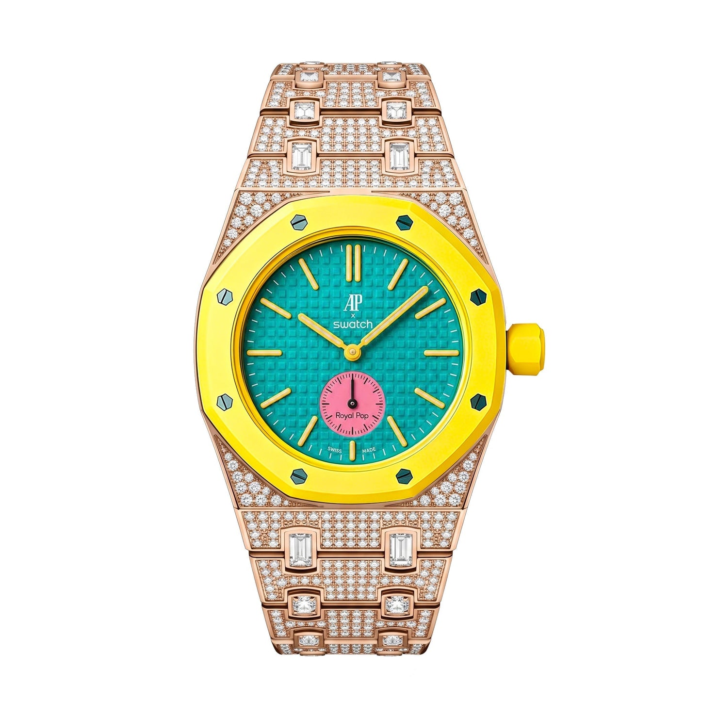 [KELA]Royal Oak Pop Exclusive Bioceramic Case & Bioceramic Strap Full Diamond