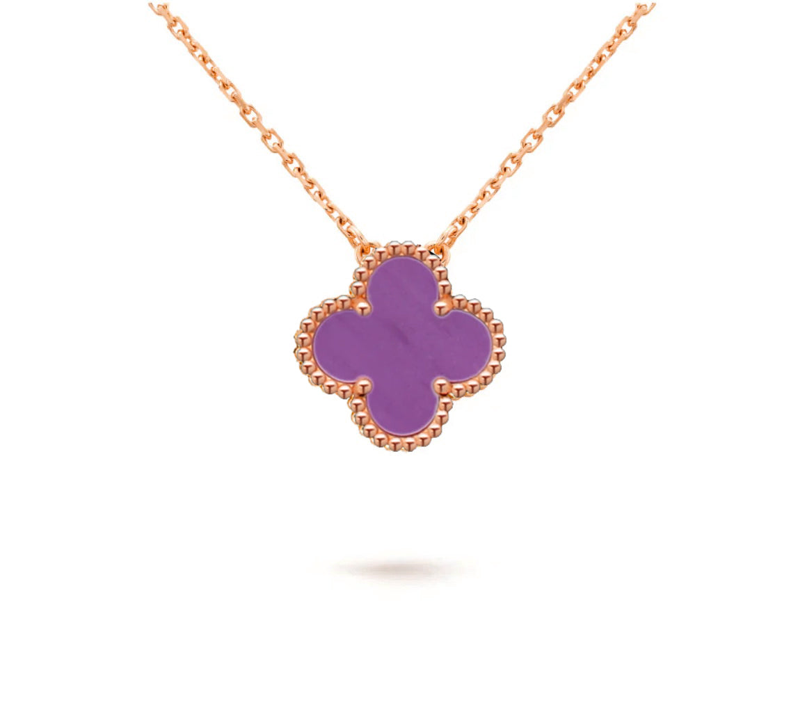 [KELA]15MM CLOVER FLOWER PENDANT NECKLACE COLLECTION
