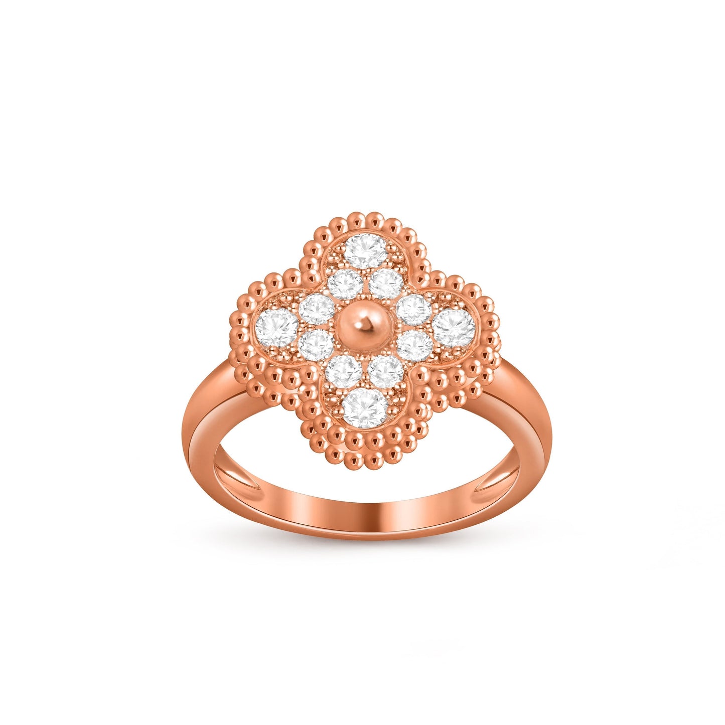 [KELA]LUCKY CLOVER VINTAGE ROSE GOLD RING COLLECTION