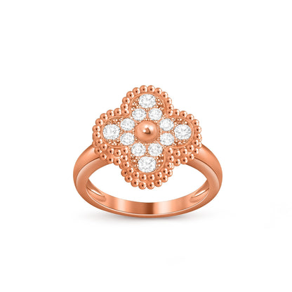 [KELA]LUCKY CLOVER VINTAGE ROSE GOLD RING COLLECTION