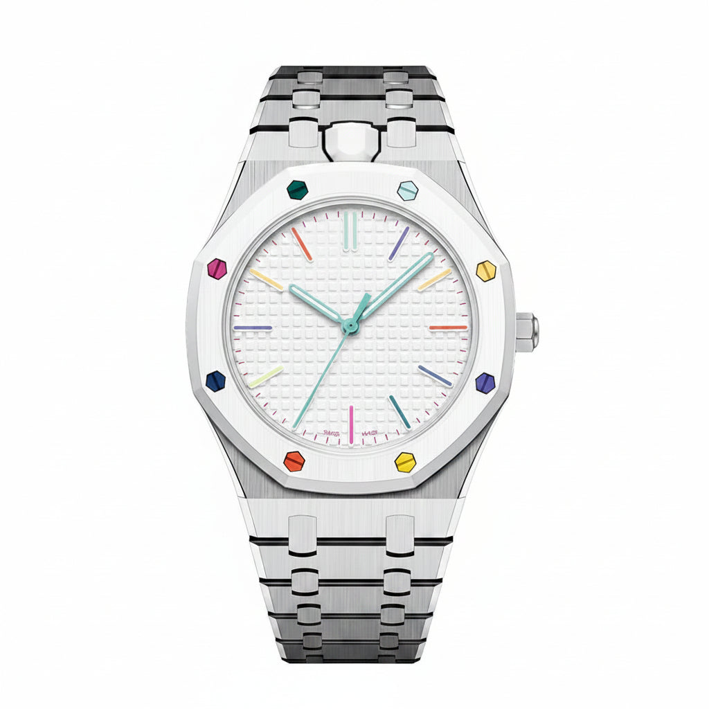 [KELA]OAK POP EXCLUSIVE SILVER STEEL STRAP