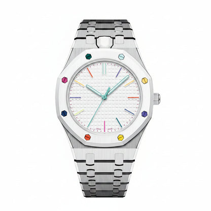 [KELA]OAK POP EXCLUSIVE SILVER STEEL STRAP