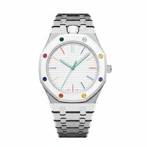 [KELA]OAK POP EXCLUSIVE SILVER STEEL STRAP