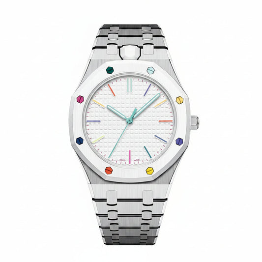 [KELA]OAK POP EXCLUSIVE SILVER STEEL STRAP