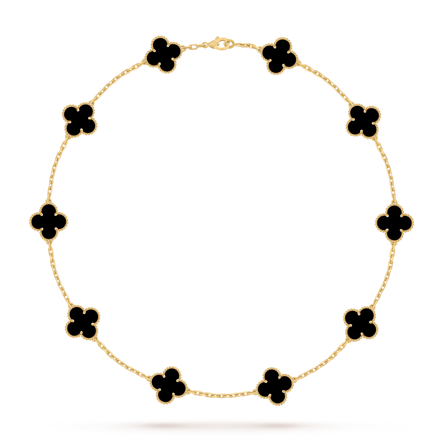 [KELA]CLASSIC LUCKY 10-MOTIF CLOVER NECKLACE GOLD COLLECTION