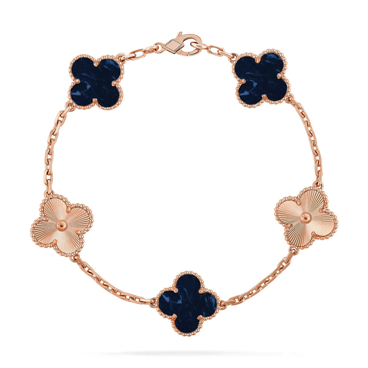 [KELA]LUCKY CLOVER 5-MOTIF BRACELET - PIETERSITE COLLECTION