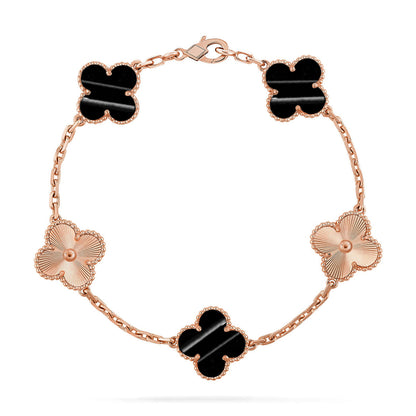 [KELA]LUCKY CLOVER 5-MOTIF BRACELET - PULSE STONE COLLECTION