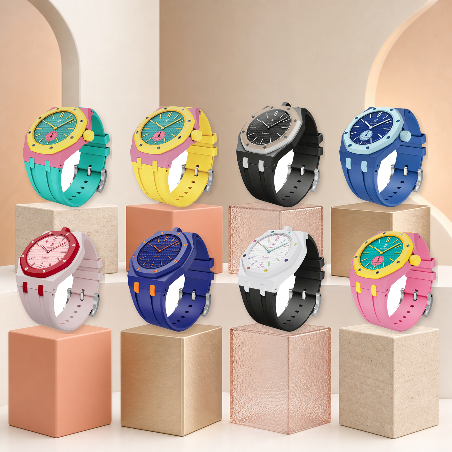 [KELA]Royal Oak Pop Exclusive Bioceramic Case & Silicone Strap Mix Color