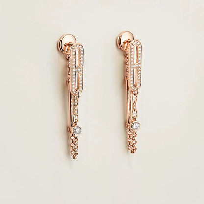 [KELA]CHAINE CHAOS DIAMOND DROP EARRINGS
