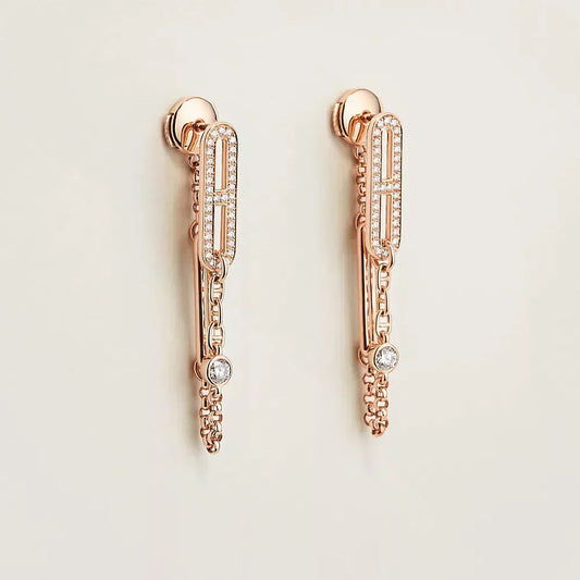 [KELA]CHAINE CHAOS DIAMOND DROP EARRINGS