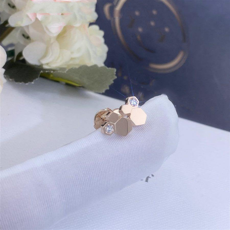 [KELA]BEE LOVE ROSE GOLD DIAMOND EARRINGS