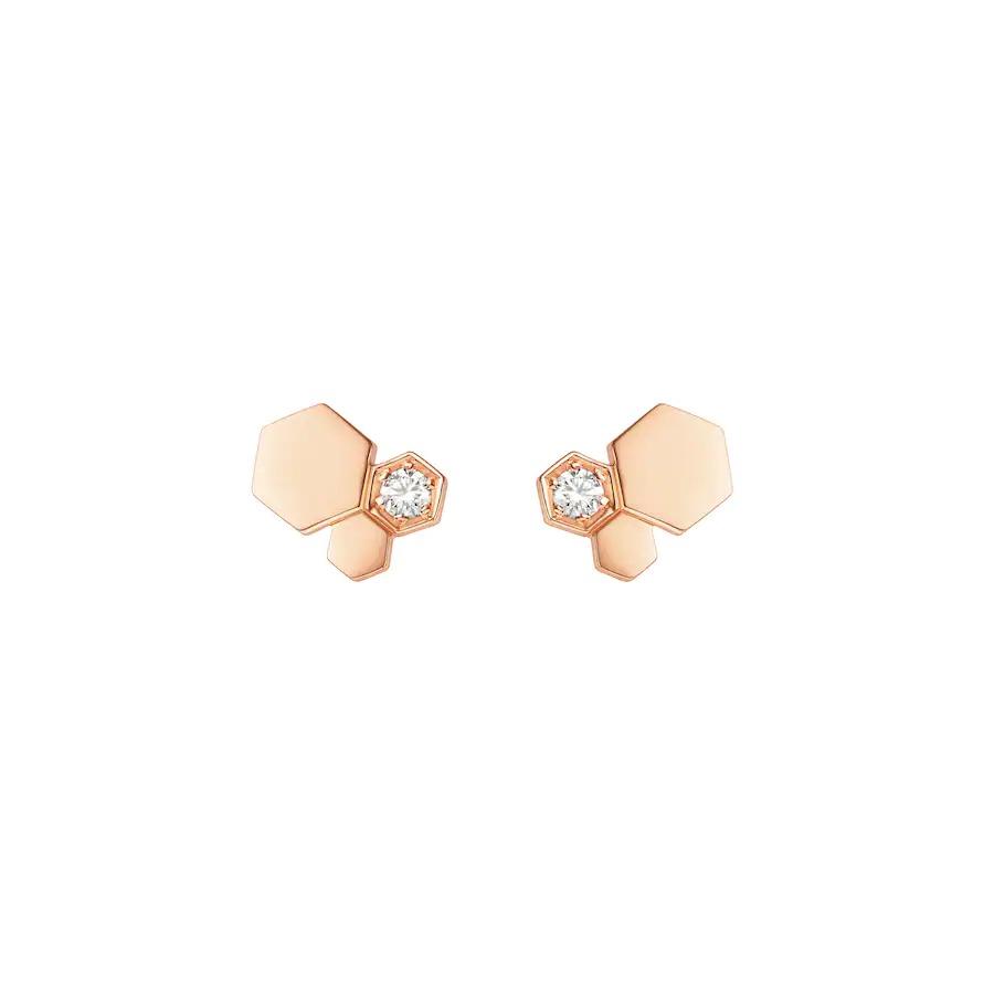 [KELA]BEE LOVE ROSE GOLD DIAMOND EARRINGS
