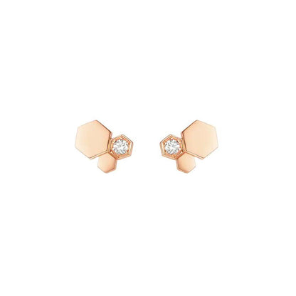 [KELA]BEE LOVE ROSE GOLD DIAMOND EARRINGS
