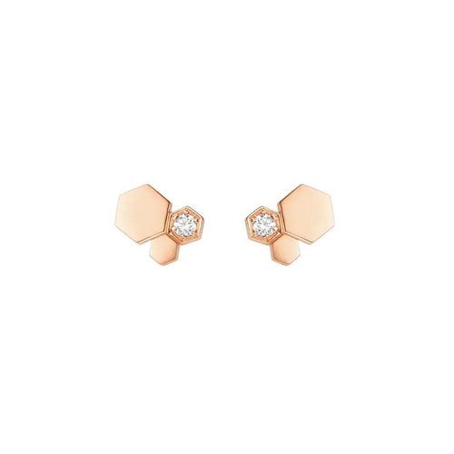 [KELA]BEE LOVE ROSE GOLD DIAMOND EARRINGS