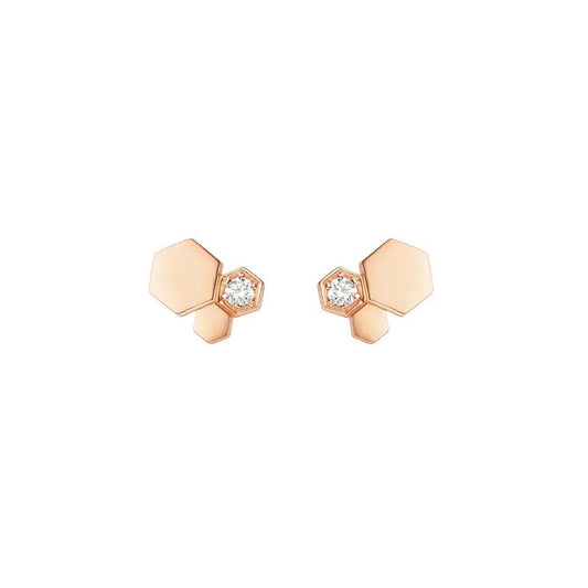 [KELA]BEE LOVE ROSE GOLD DIAMOND EARRINGS