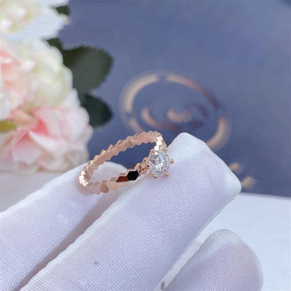 [KELA]BEE LOVE RING ROSE GOLD 1 DIAMOND