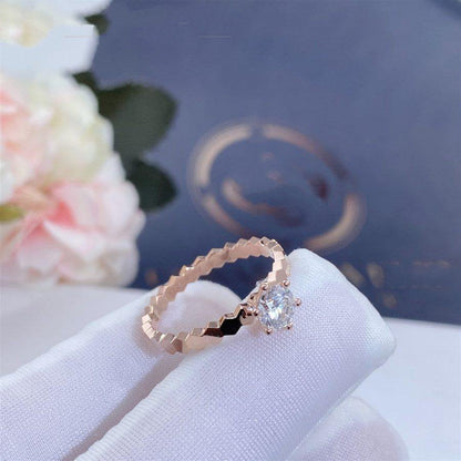 [KELA]BEE LOVE RING ROSE GOLD 1 DIAMOND