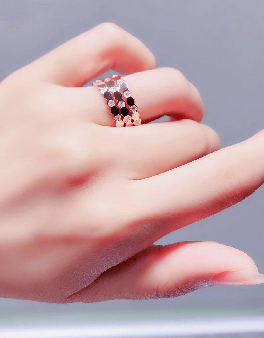 [KELA]BEE LOVE RING ROSE GOLD DIAMOND