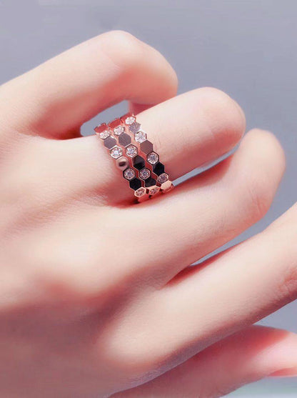 [KELA]BEE LOVE RING ROSE GOLD DIAMOND