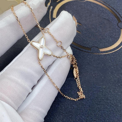 [KELA]JEUX BRACELET WHITE MOP ROSE GOLD 1 DIAMOND