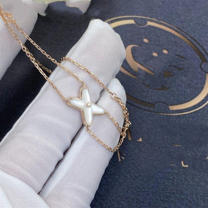 [KELA]JEUX BRACELET WHITE MOP ROSE GOLD 1 DIAMOND