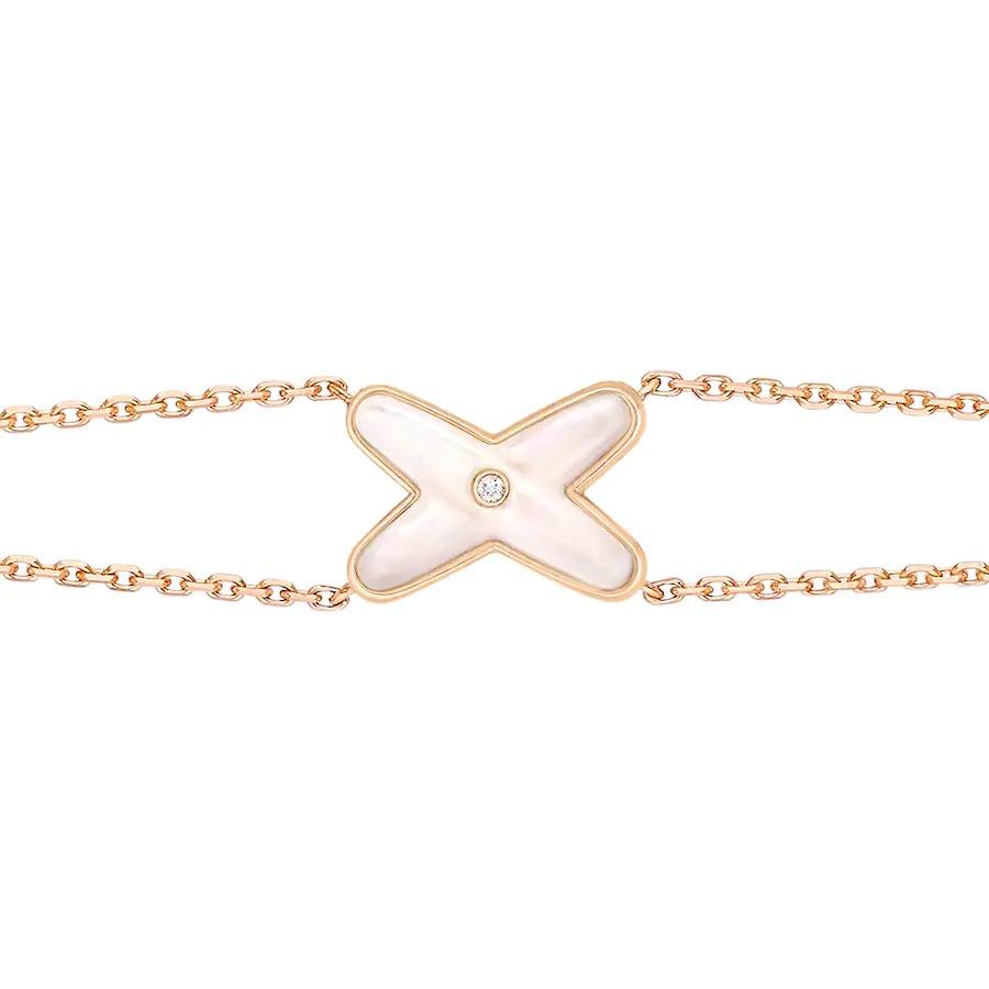 [KELA]JEUX BRACELET WHITE MOP ROSE GOLD 1 DIAMOND