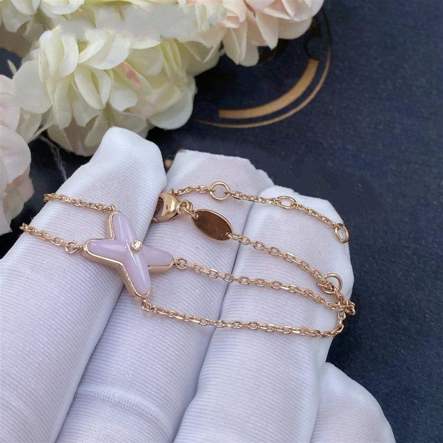 [KELA]JEUX BRACELET PINK MOP ROSE GOLD 1 DIAMOND