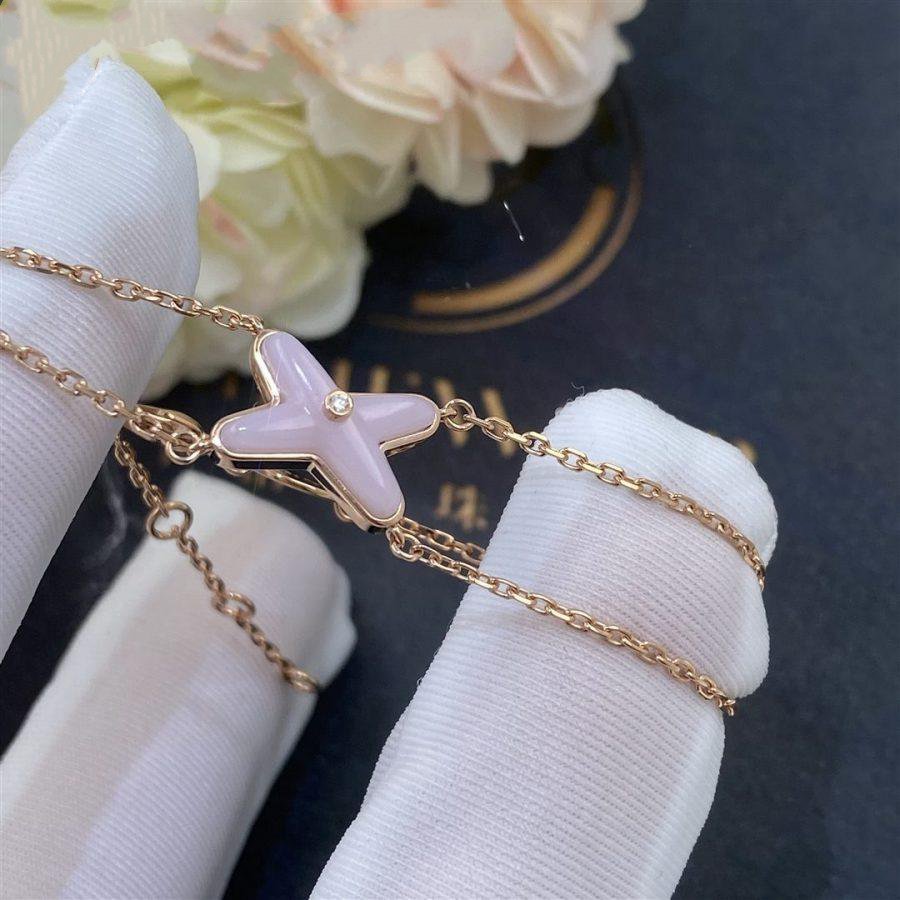 [KELA]JEUX BRACELET PINK MOP ROSE GOLD 1 DIAMOND