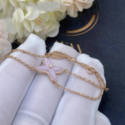 [KELA]JEUX BRACELET PINK MOP ROSE GOLD 1 DIAMOND
