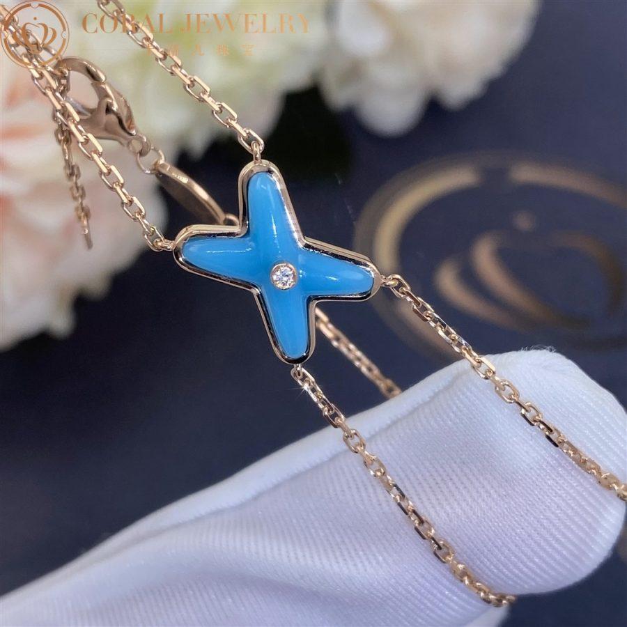 [KELA]JEUX BRACELET TURQUOISE ROSE GOLD 1 DIAMOND