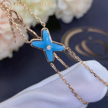 [KELA]JEUX BRACELET TURQUOISE ROSE GOLD 1 DIAMOND