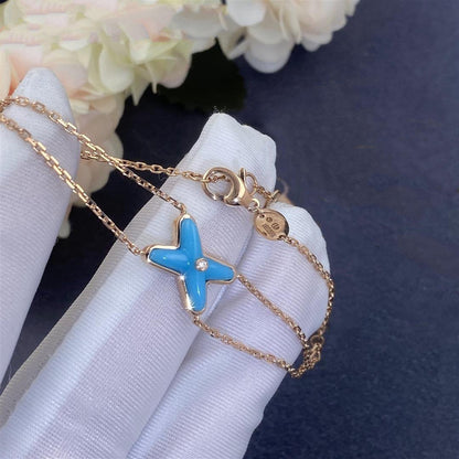 [KELA]JEUX BRACELET TURQUOISE ROSE GOLD 1 DIAMOND