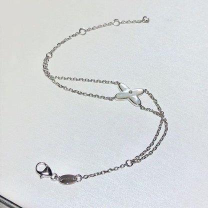 [KELA]JEUX BRACELET WHITE MOP SILVER 1 DIAMOND
